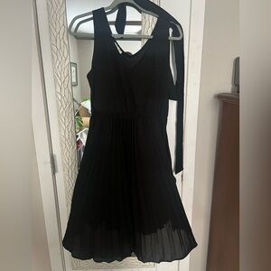 Maurices Black Pleated Midi Dress